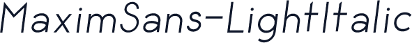 MaximSans-LightItalic