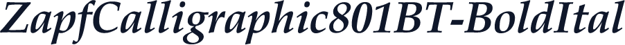 ZapfCalligraphic801BT-BoldItal