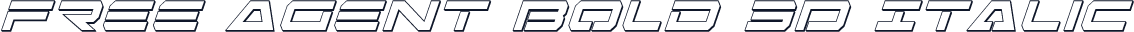 Free Agent Bold 3D Italic