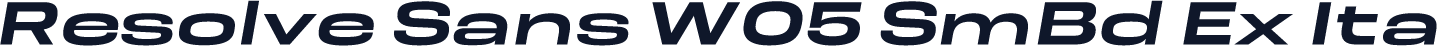 Resolve Sans W05 SmBd Ex Ita