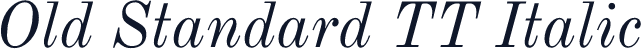Old Standard TT Italic