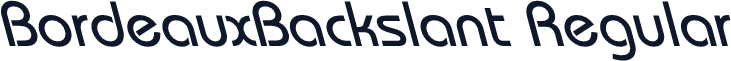 BordeauxBackslant Regular