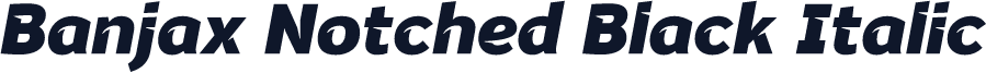 Banjax Notched Black Italic