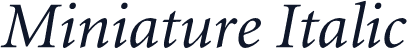 Miniature Italic