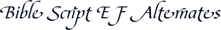 Bible Script EF Alternates