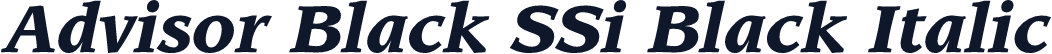 Advisor Black SSi Black Italic