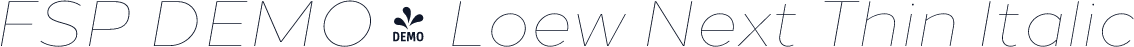 FSP DEMO - Loew Next Thin Italic