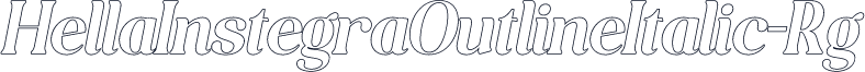 HellaInstegraOutlineItalic-Rg