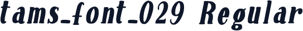 tams_font_029 Regular