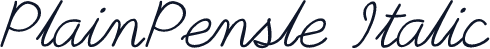 PlainPensle Italic
