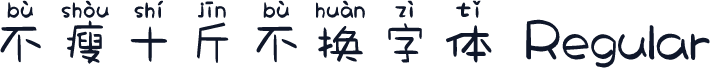 不瘦十斤不换字体 Regular