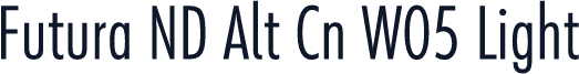 Futura ND Alt Cn W05 Light