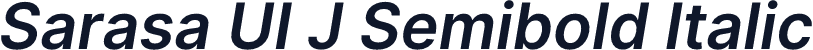 Sarasa UI J Semibold Italic
