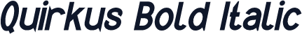 Quirkus Bold Italic