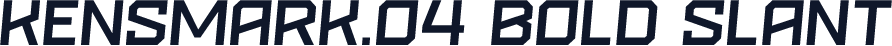 Kensmark.04 Bold Slant