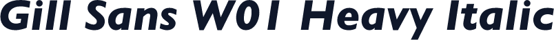 Gill Sans W01 Heavy Italic