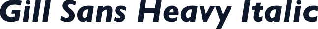 Gill Sans Heavy Italic