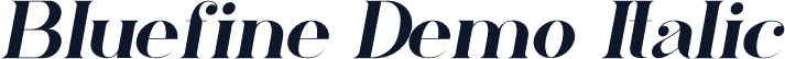 Bluefine Demo Italic