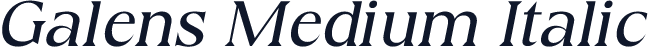 Galens Medium Italic