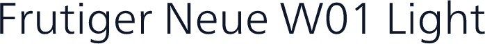 Frutiger Neue W01 Light