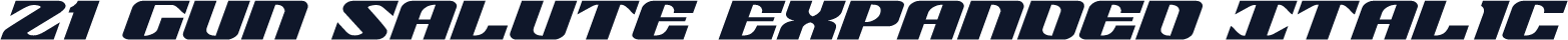 21 Gun Salute Expanded Italic