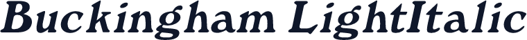 Buckingham LightItalic