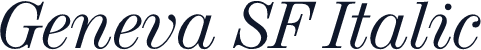 Geneva SF Italic