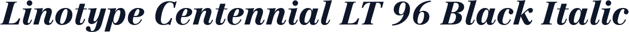 Linotype Centennial LT 96 Black Italic