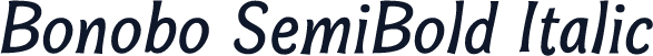 Bonobo SemiBold Italic
