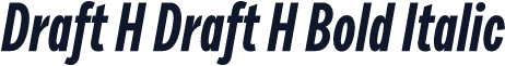 Draft H Draft H Bold Italic