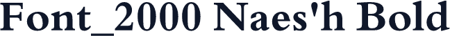 Font_2000 Naes'h Bold