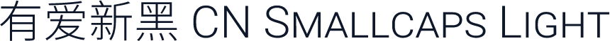 有爱新黑 CN Smallcaps Light