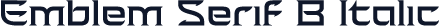 Emblem Serif B Italic