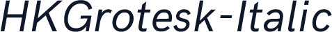 HKGrotesk-Italic