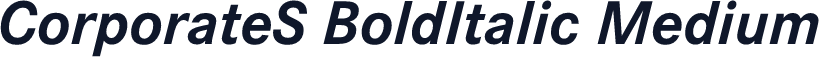 CorporateS BoldItalic Medium