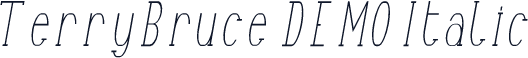 TerryBruce DEMO Italic
