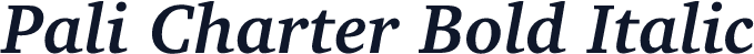 Pali Charter Bold Italic