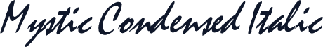 Mystic Condensed Italic