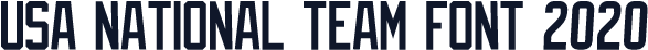 USA National Team font 2020