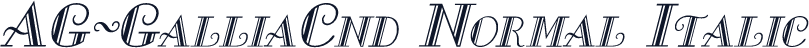 AG-GalliaCnd Normal Italic