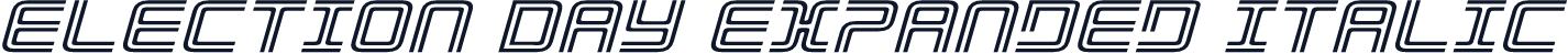 Election Day Expanded Italic