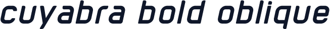cuyabra bold oblique