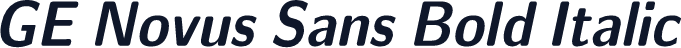 GE Novus Sans Bold Italic