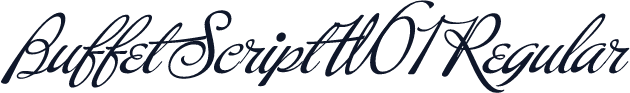 Buffet Script W01 Regular