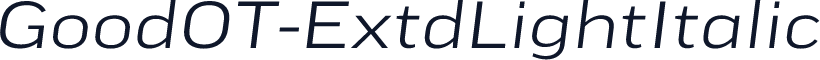 GoodOT-ExtdLightItalic