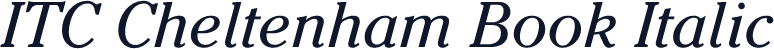 ITC Cheltenham Book Italic