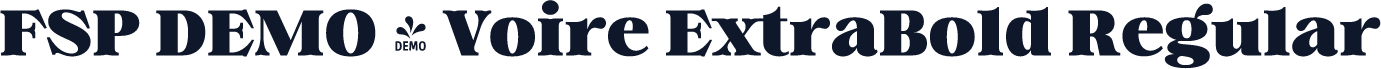 FSP DEMO - Voire ExtraBold Regular