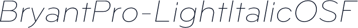 BryantPro-LightItalicOSF
