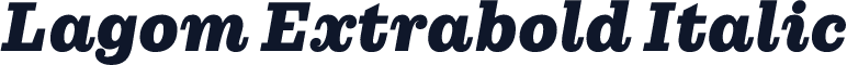 Lagom Extrabold Italic