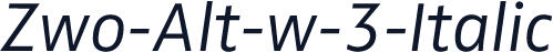 Zwo-Alt-w-3-Italic